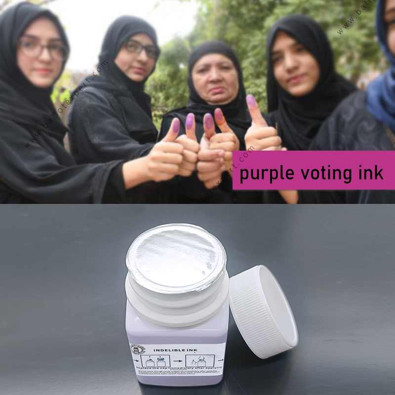 purple voting ink